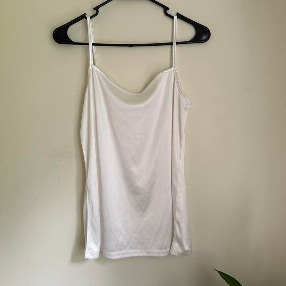 Vintage 90s melody whitecream silky slip tank top cami size medium - Picture 5 of 7